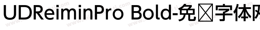 UDReiminPro Bold字体转换